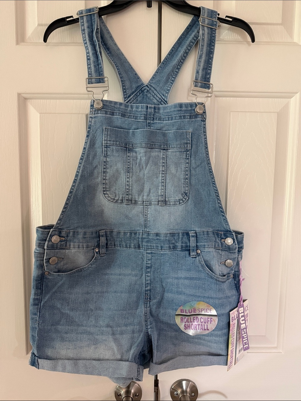 NWT Blue Spice Juniors Shortalls